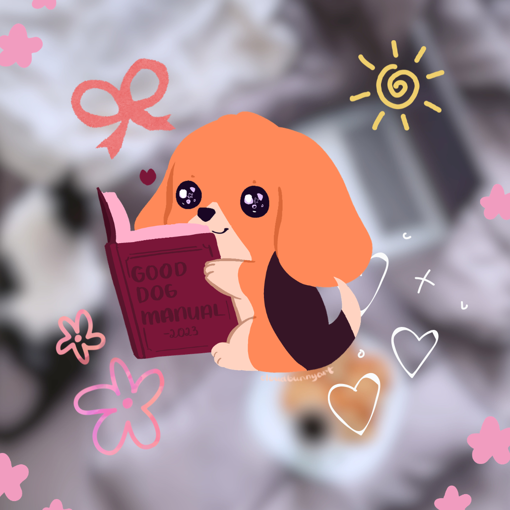Studying Beagle | Handmade by CloudbunnyPH